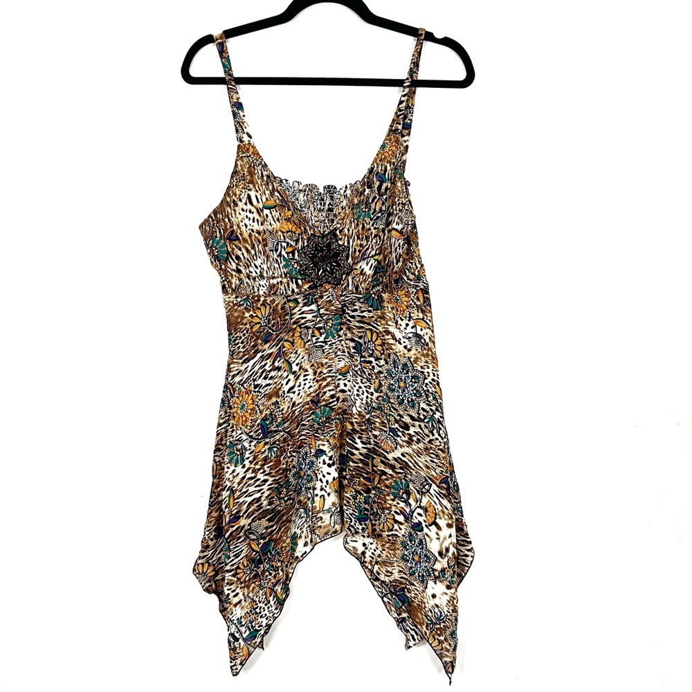 Sexy Animal Print Vneck Strappy Tank HAVENBLEU Sz LG